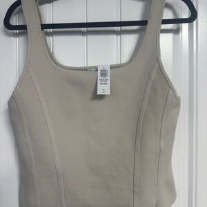 Babaton Matte Pearl Sculpt Knit Bustier